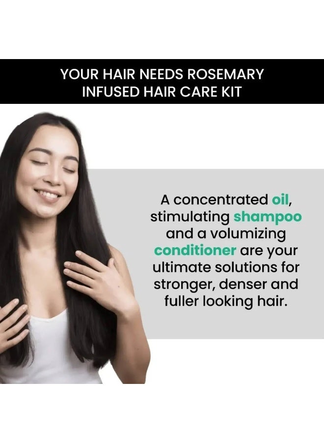Thriveco Rosemary Shampoo - 250ml, Rosemary Conditioner - 250ml and Rosemary Essential Oil - 15ml - Image 2